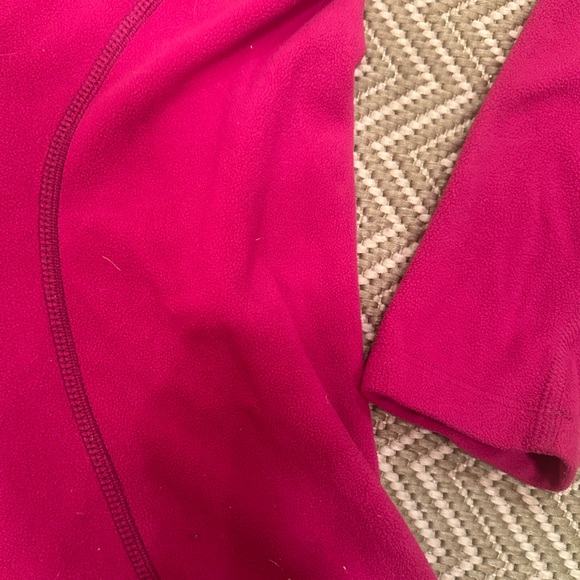 Eddie Bauer EUC First Ascent XS 1/2 Zip Bright Pink Pullover Fleece Sweatshirt - Picture 9 of 10